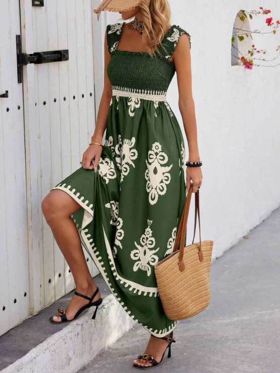 Robe Longue Bohème d'Été - Tissu de Haute Qualité