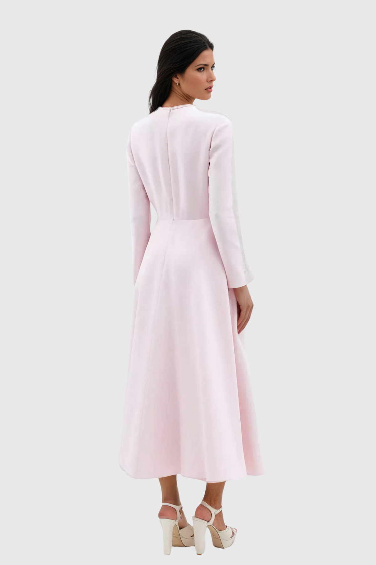 Robe Longue Manches Longues Avec Nœuds Décoratifs Pour Femmes | Idéal Pour Cérémonies Et Occasions Spéciales