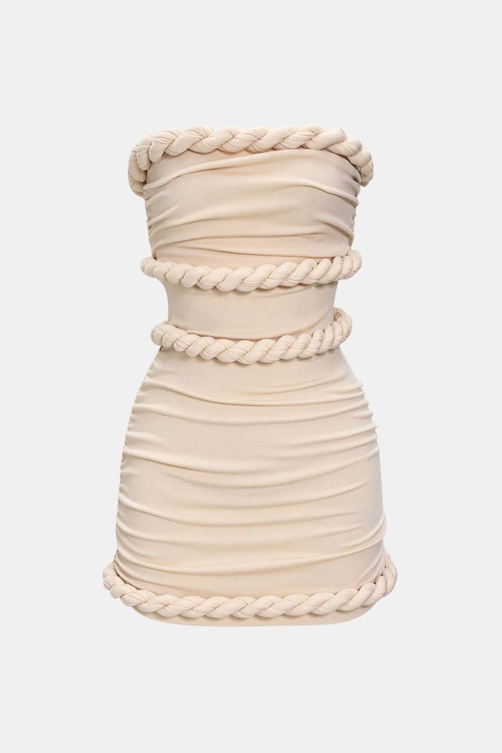 Robe Mini Sans Bretelles Avec Détail Twist Et Coupe Ajustée Pour Femme | Idéal Pour Soirées Et Événements