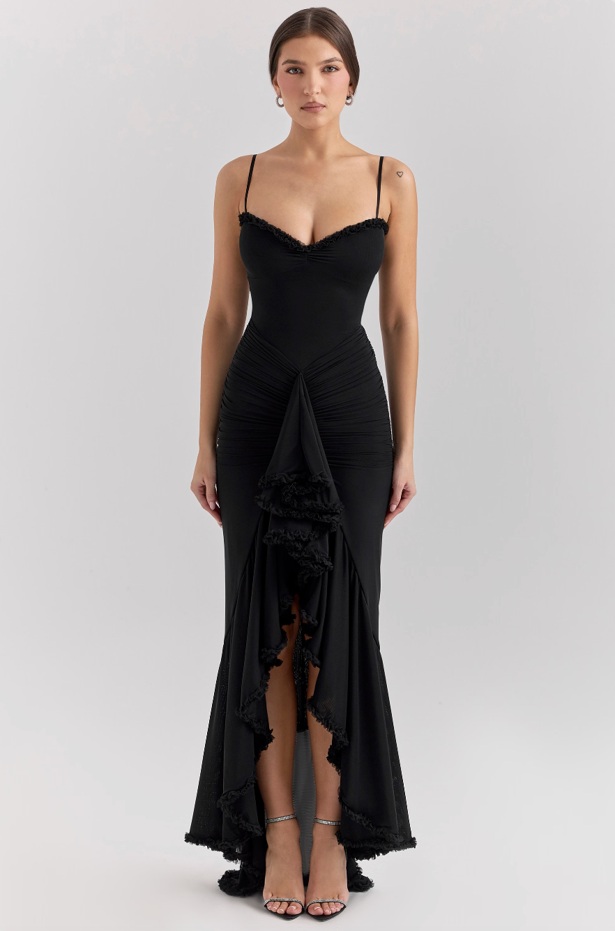 Luna | Robe Séduisante pour Invitées de Mariage avec Dentelle Élégante