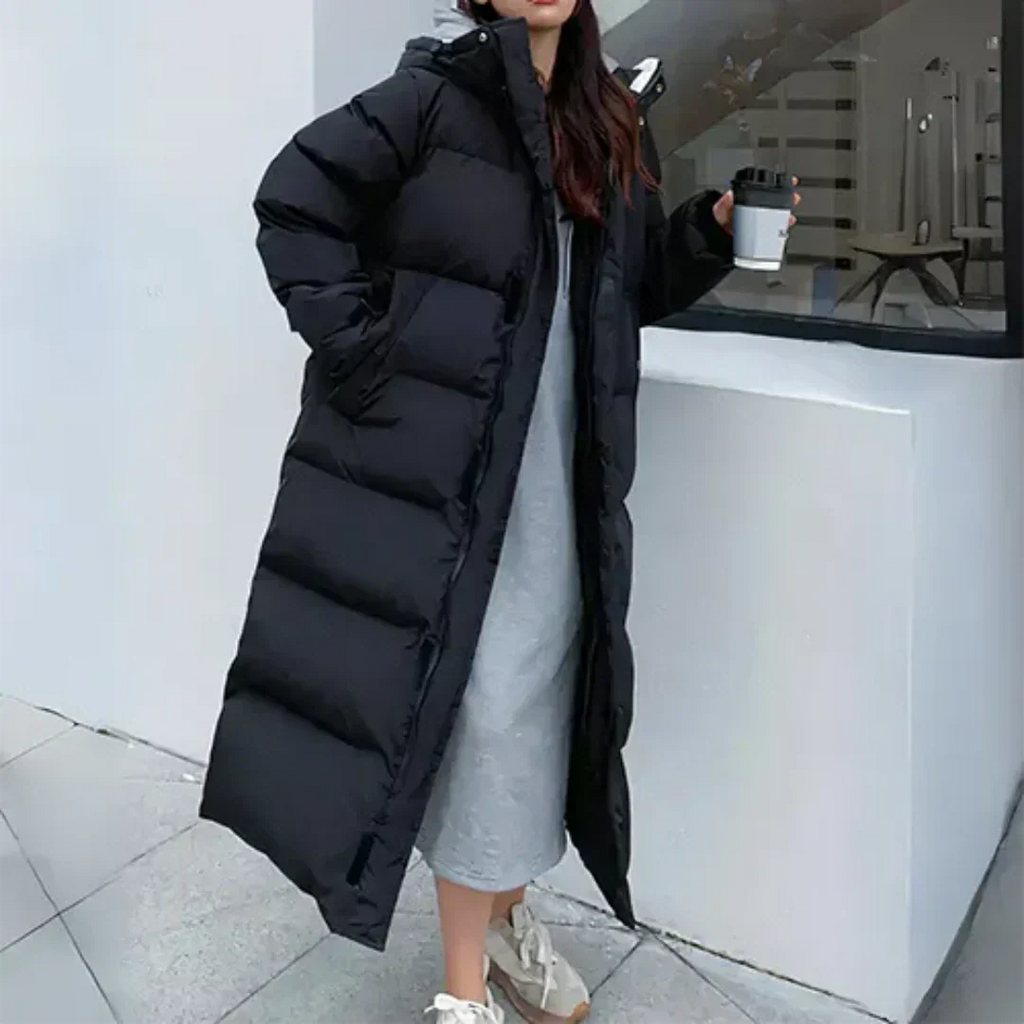 Ellen - Manteau d'hiver long et élégant en duvet surdimensionné