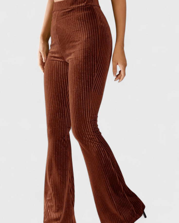 Pantalons Évasés en Velours Élégants – Silhouette Séduisante et Confort Inégalé