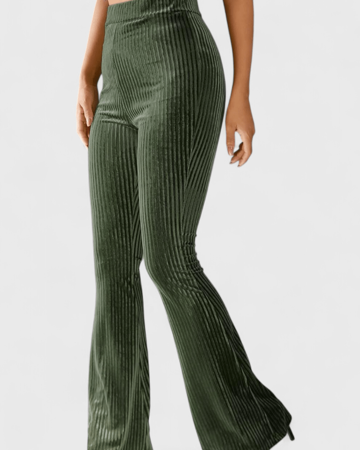 Pantalons Évasés en Velours Élégants – Silhouette Séduisante et Confort Inégalé