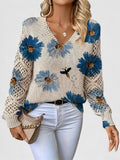 Sara | Pull en tricot floral élégant et confortable