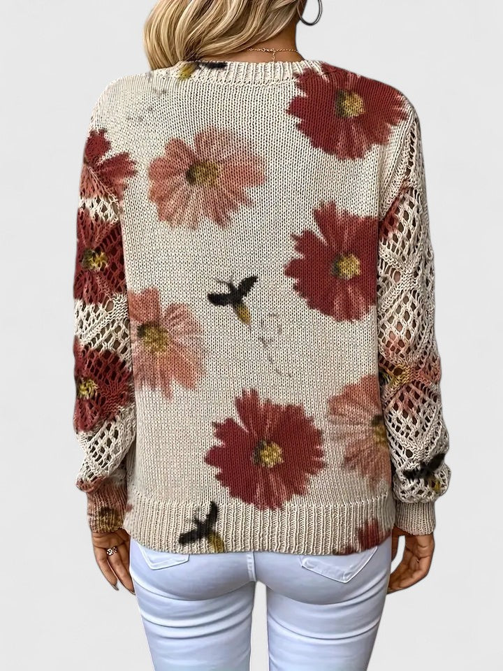 Sara | Pull en tricot floral élégant et confortable