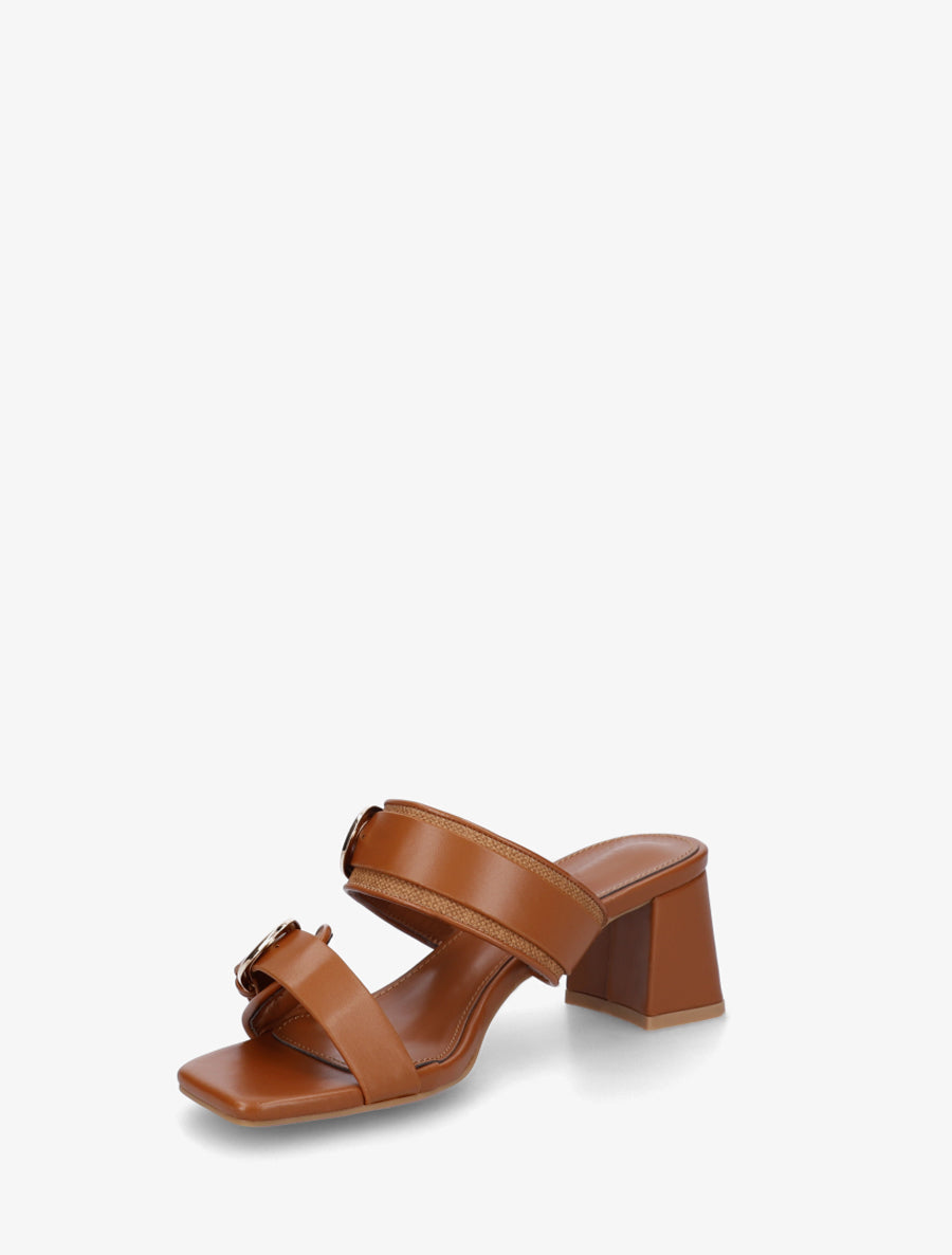 Marfea | Mules en simili cuir élégantes avec double boucle