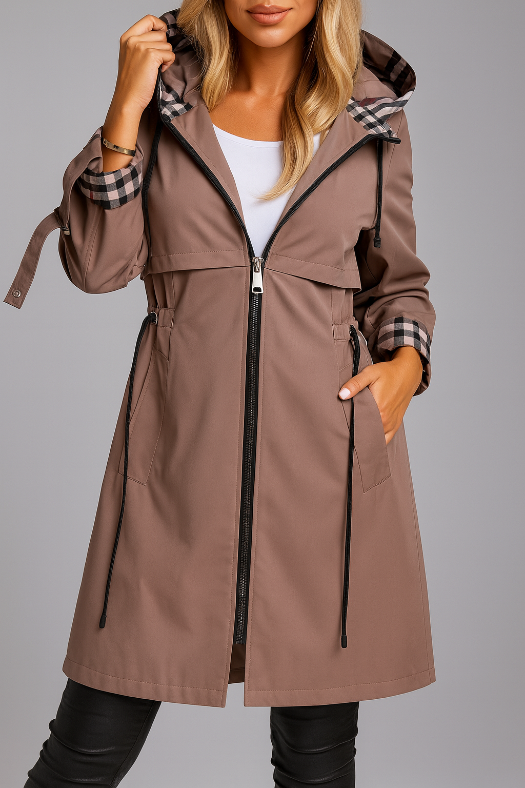 Manteau Élégant pour Femmes | Fermeture Éclair Pratique et Chaleur