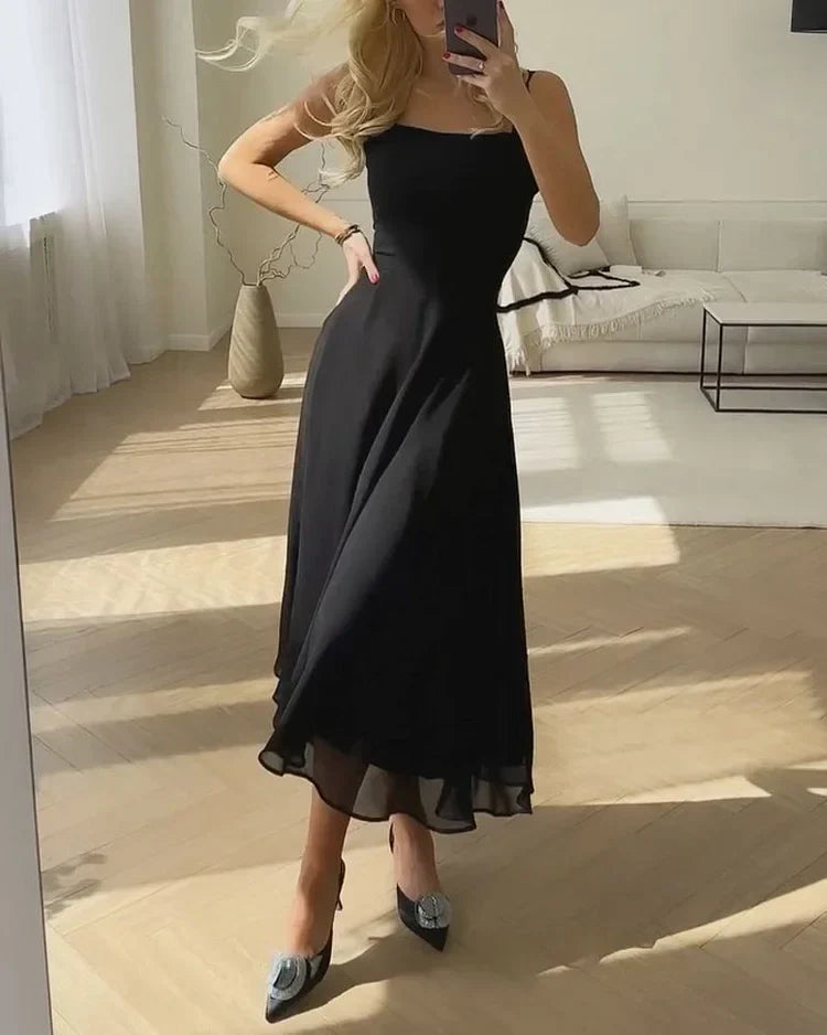 Robe Maxi Femme | Décolleté Carré & Jupe Fluide