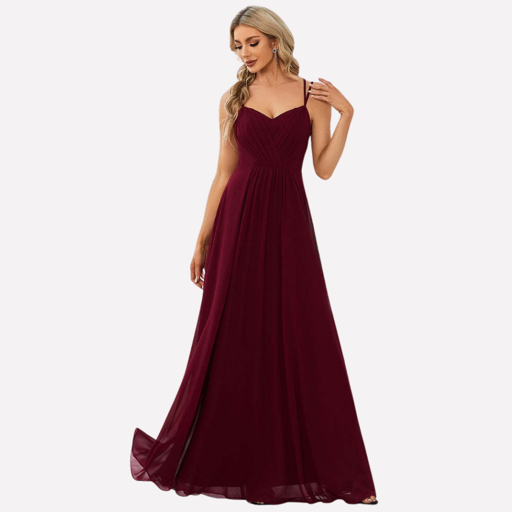 Robe Maxi Femme | Décolleté en Cœur & Fluide Élégante