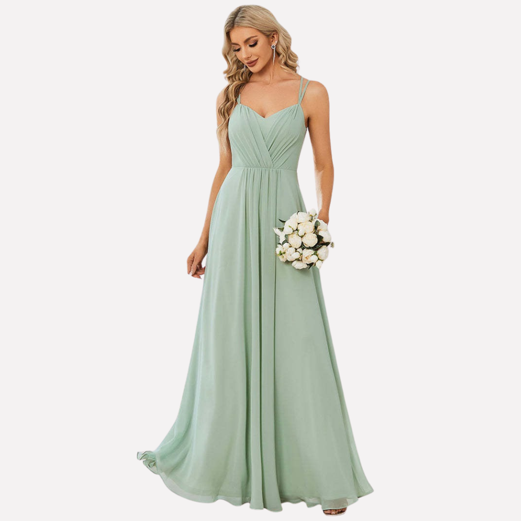 Robe Maxi Femme | Décolleté en Cœur & Fluide Élégante