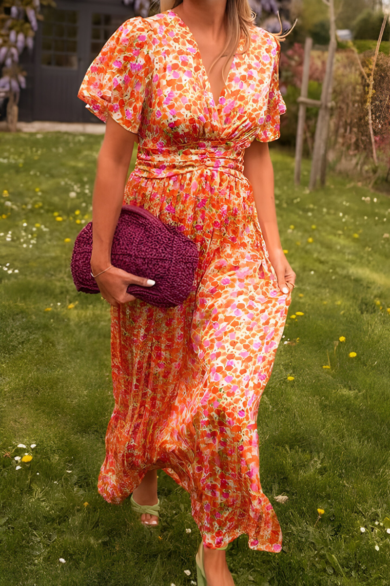 Robe Maxi Femme | Décolleté en V & Coupe Cintrée
