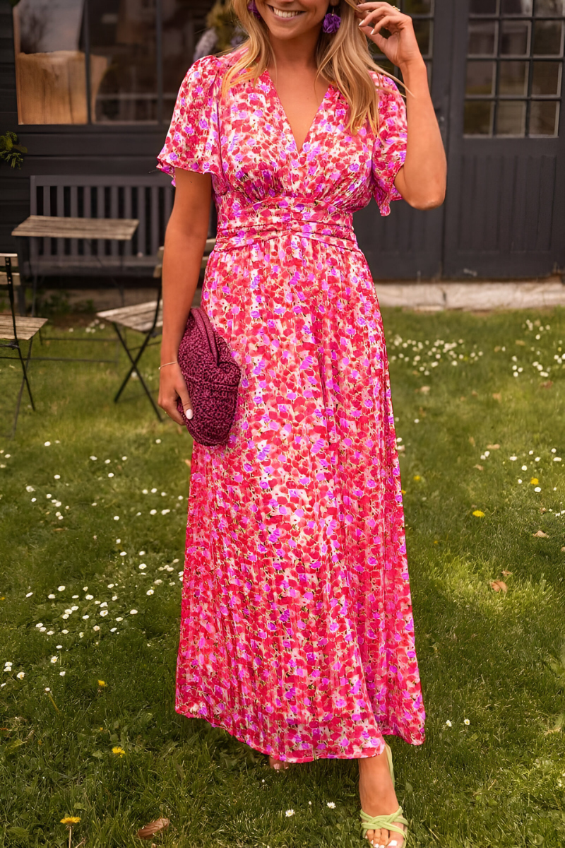 Robe Maxi Femme | Décolleté en V & Coupe Cintrée