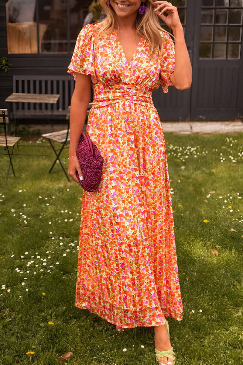 Robe Maxi Femme | Décolleté en V & Coupe Cintrée