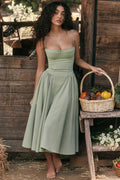 Robe Midi Femme | Haut en Corset & A-Ligne Romantique