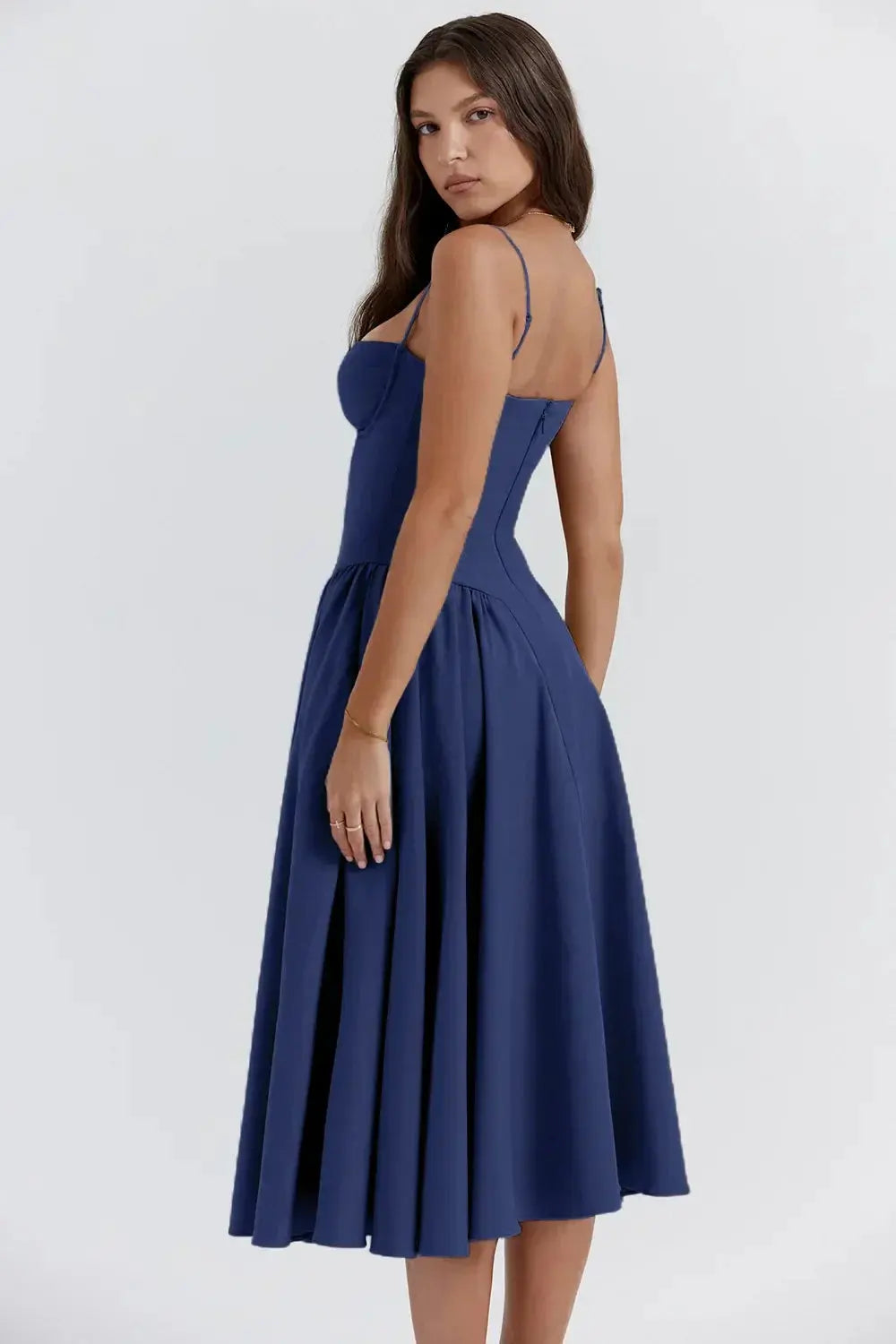 Robe Midi Femme | Haut Corset & A-Ligne Romantique