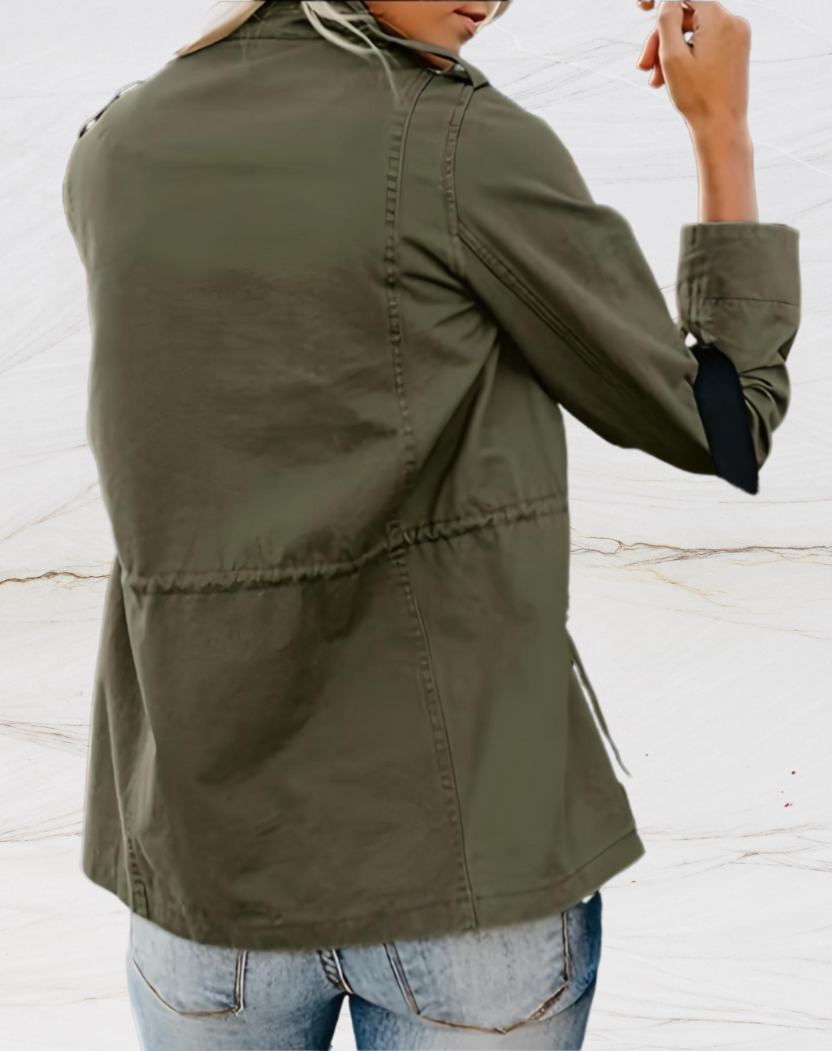 Veste légère élégante avec détails de boutons pour un usage quotidien