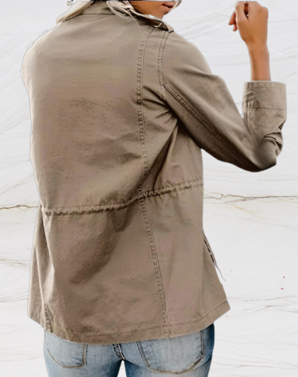 Veste légère élégante avec détails de boutons pour un usage quotidien