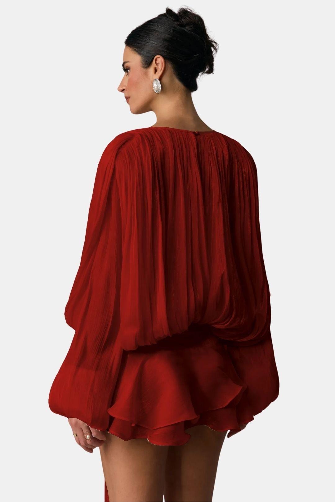 Robe Mini Avec Plis Structurés Et Détail Twist Sur Le Devant Pour Femme | Idéal Pour Soirées Et Événements