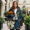 Veste décontractée à capuche graphique zippée