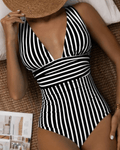 Maillot de Bain Été Rayé Moderne