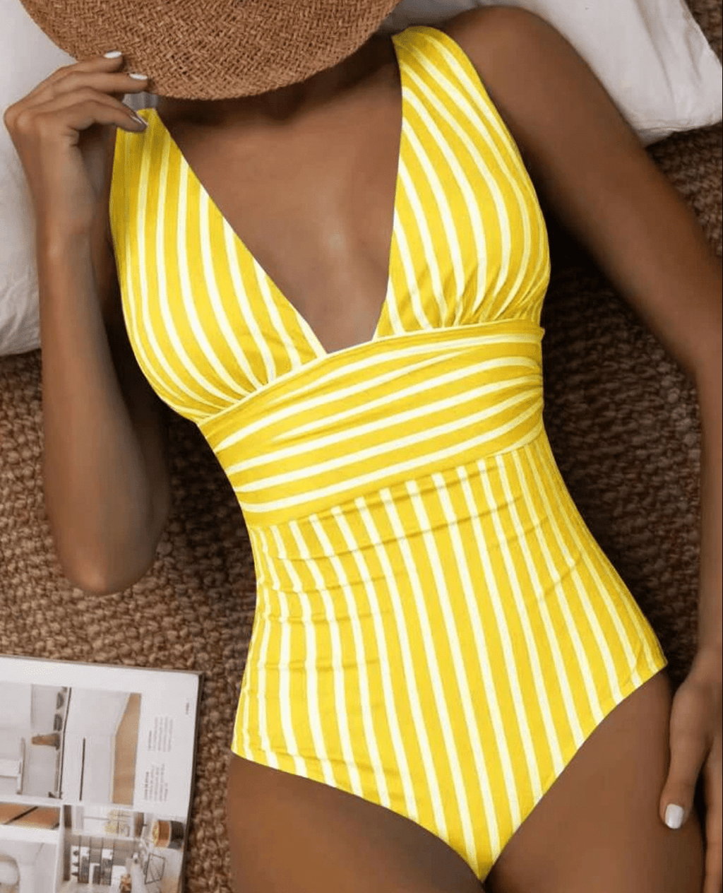 Maillot de Bain Été Rayé Moderne