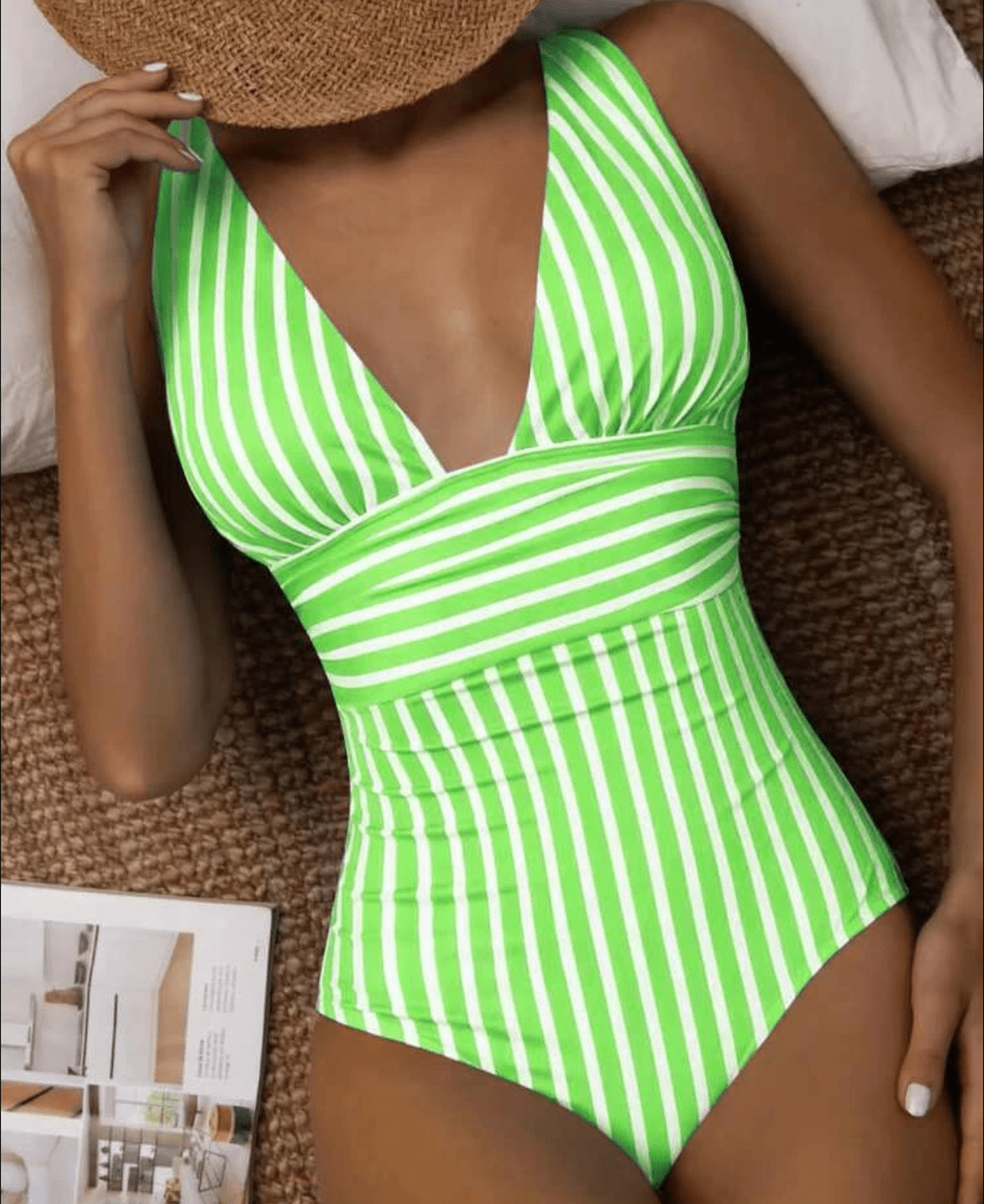 Maillot de Bain Été Rayé Moderne