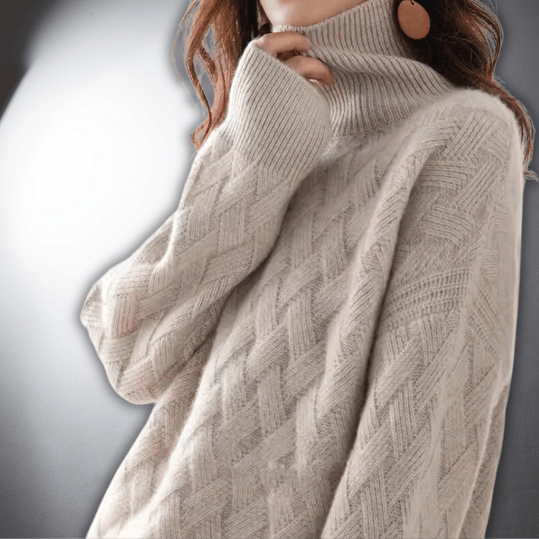 Lena | Pull à col roulé surdimensionné et douillet