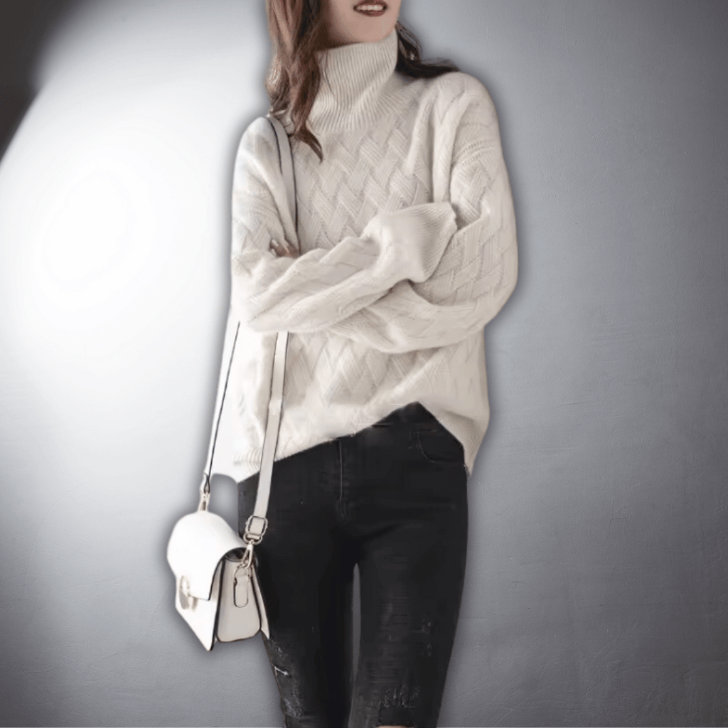 Lena | Pull à col roulé surdimensionné et douillet