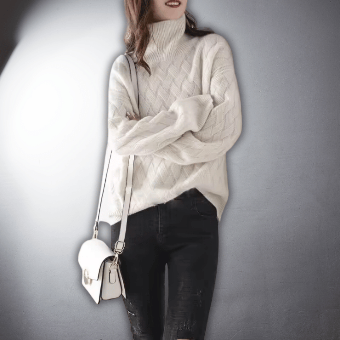 Lena | Pull à col roulé surdimensionné et douillet