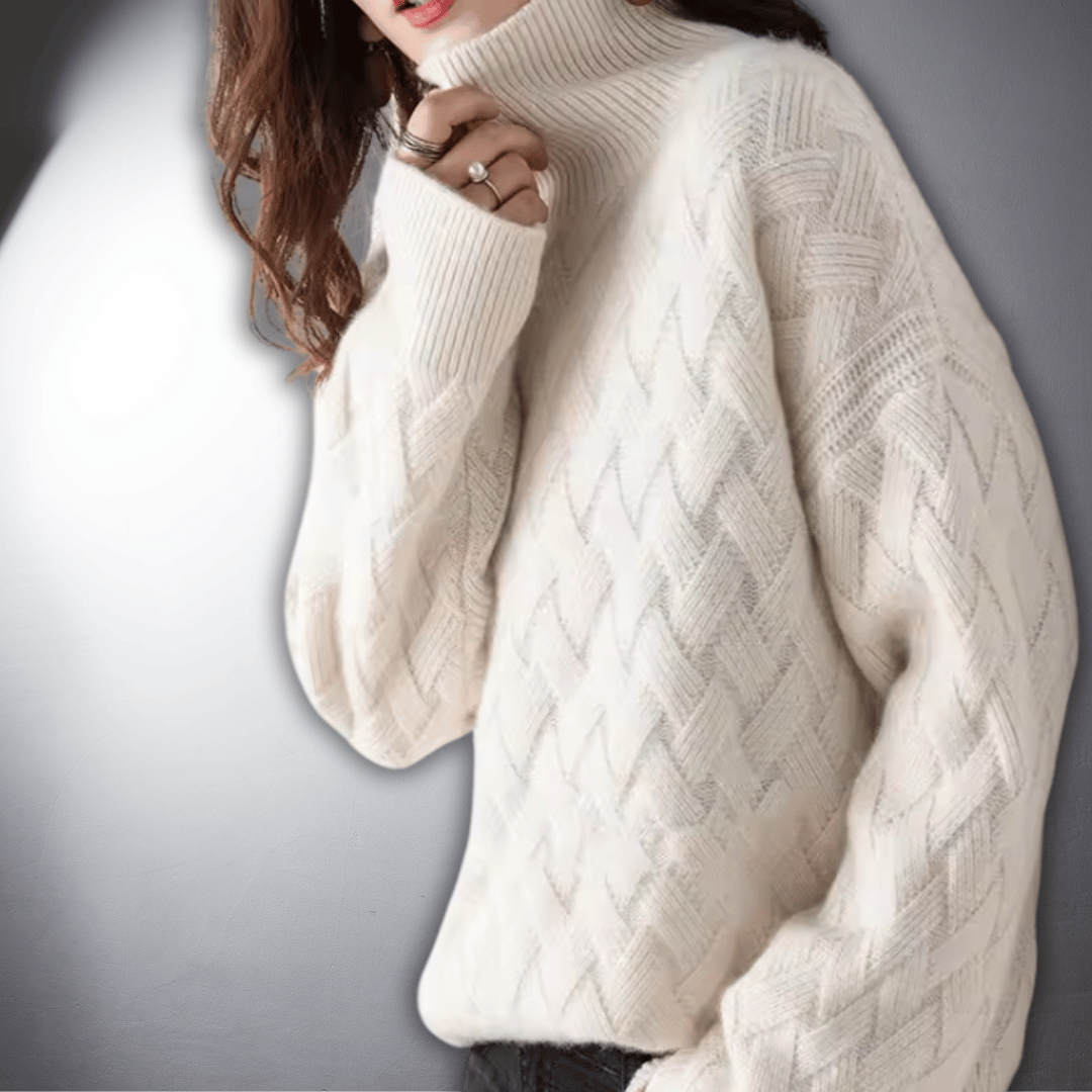 Lena | Pull à col roulé surdimensionné et douillet