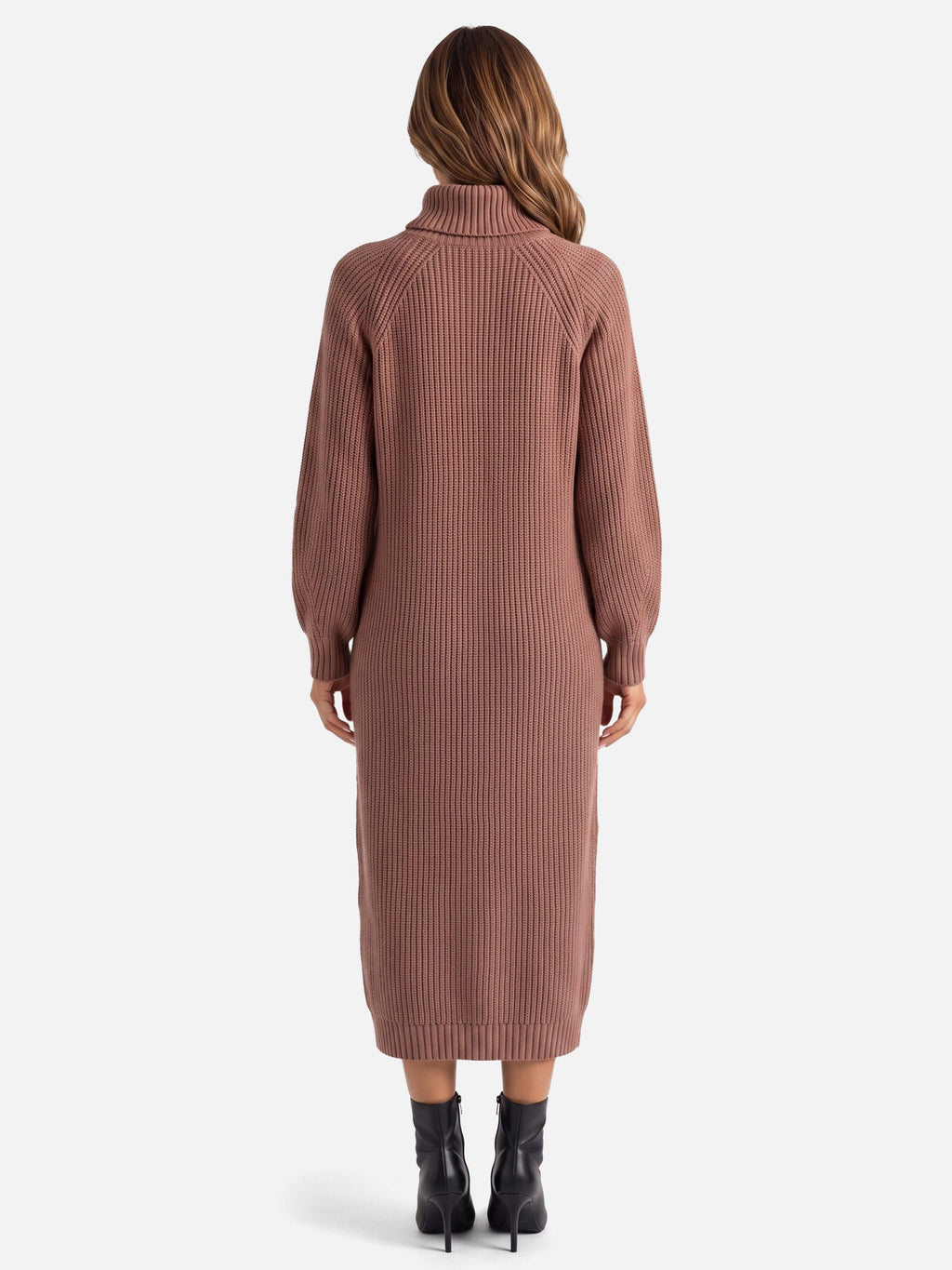 Robe pull col roulé pour femmes