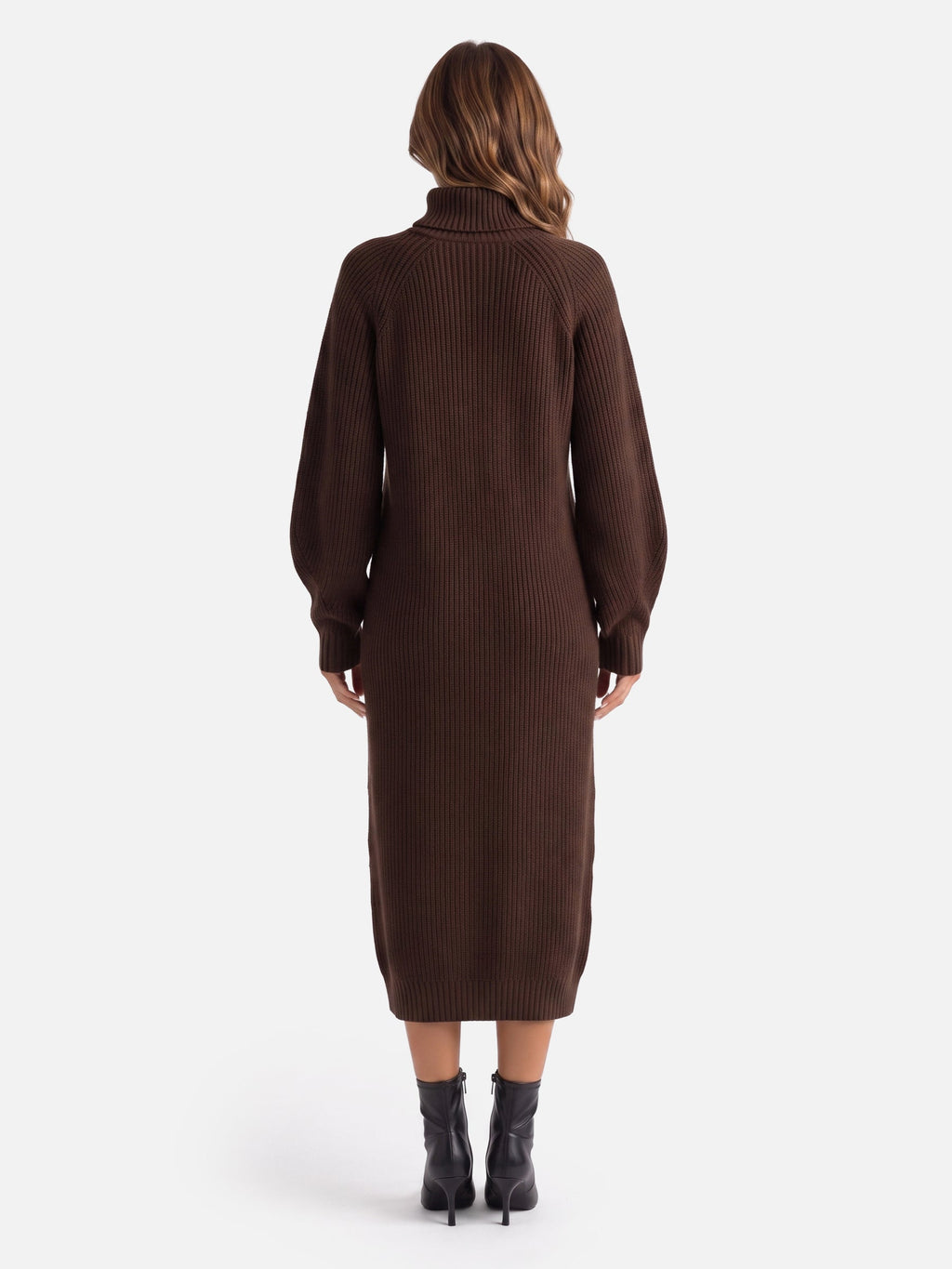 Robe pull col roulé pour femmes
