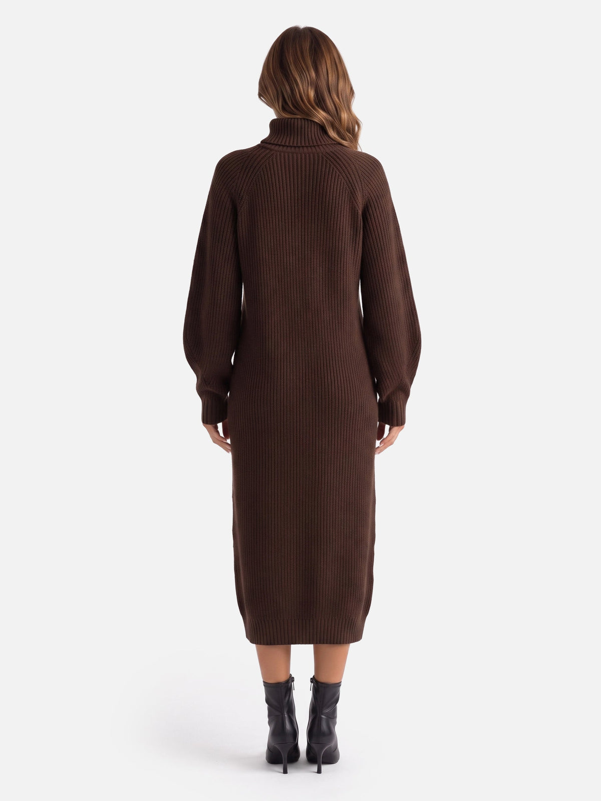 Robe pull col roulé pour femmes