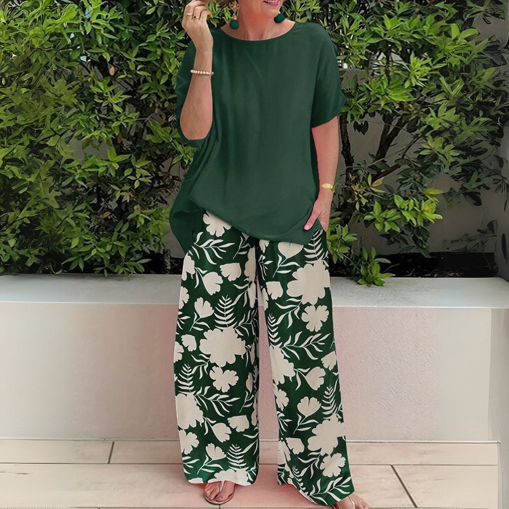 Ensemble de Haut à Manches Longues et Pantalon Grande Taille pour Femmes