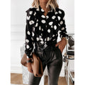 Blouse volant femme avec col à volants, taille froncée et imprimé à pois Echo Archive