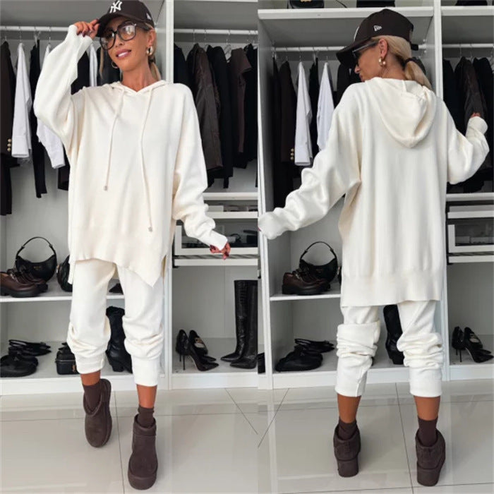 Ensemble lounge à capuche surdimensionné pour femmes et jogger tapered