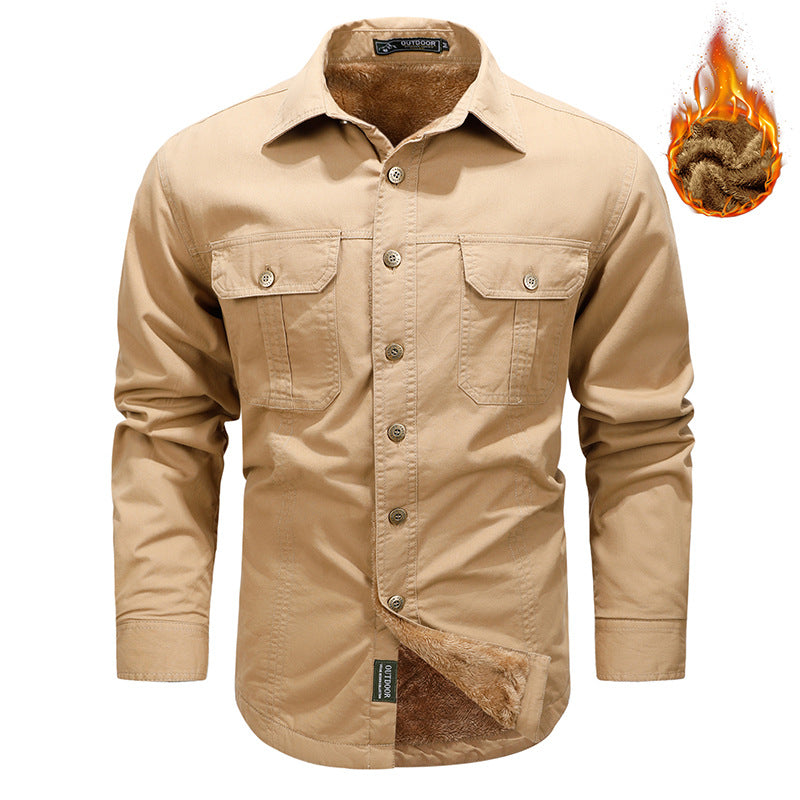 Chemise en toile robuste pour hommes avec poches poitrine doubles et boutonnière intégrale Echo Archiv