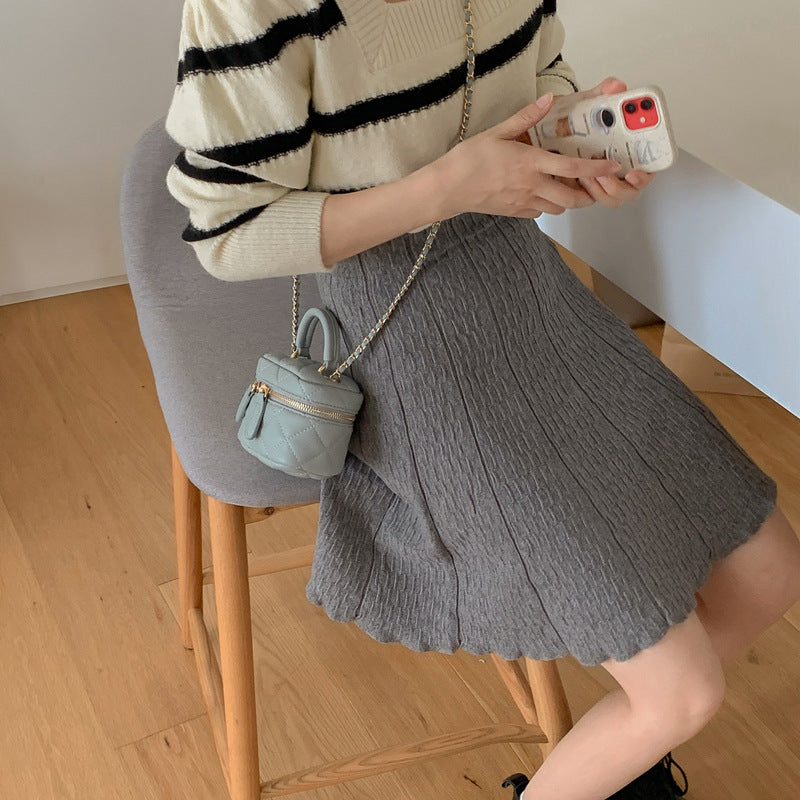 Robe midi en tricot pour femmes avec design structuré Echo Archiv