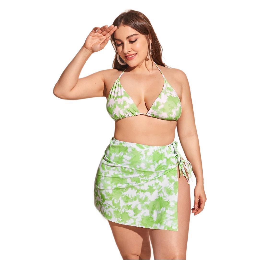 Bikini triangle femme à taille haute avec dégradé de couleurs tendance R&B