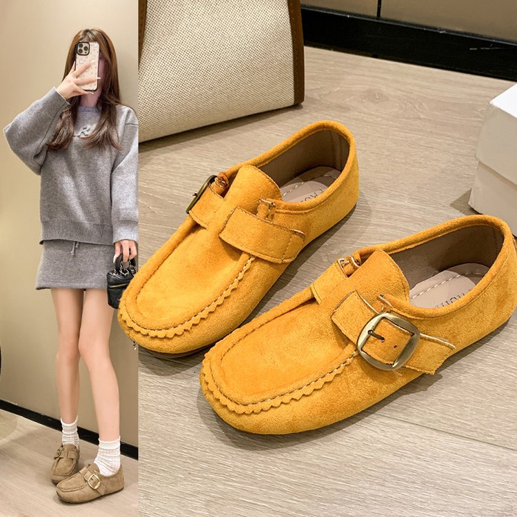 Mocassins pour femmes avec accent de boucle à la mode R&B