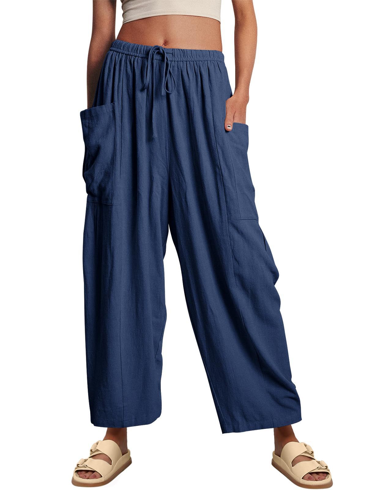 Pantalon en Lin Tendance pour Femmes