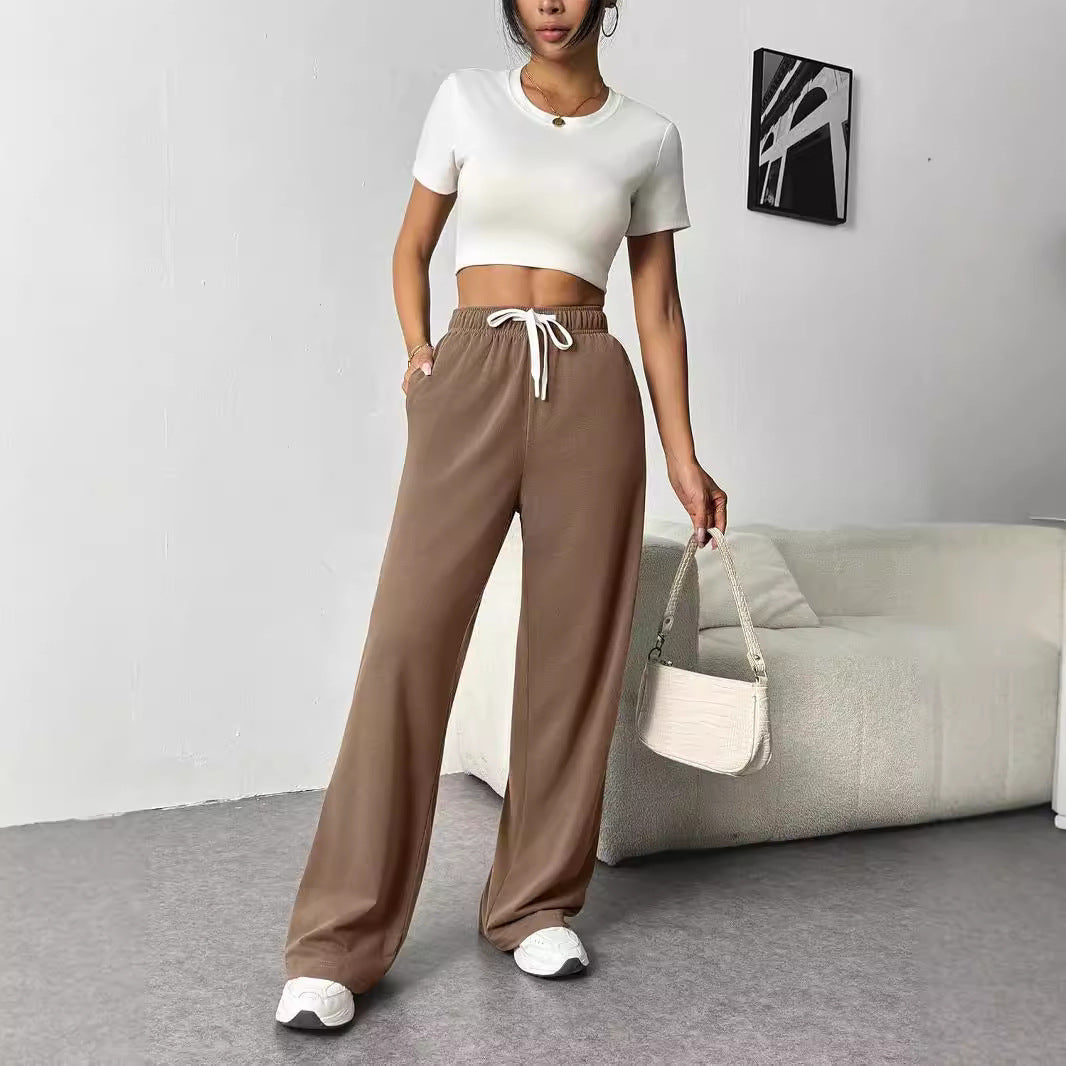 Pantalons de détente en jersey à cordon pour femmes Echoarchiv