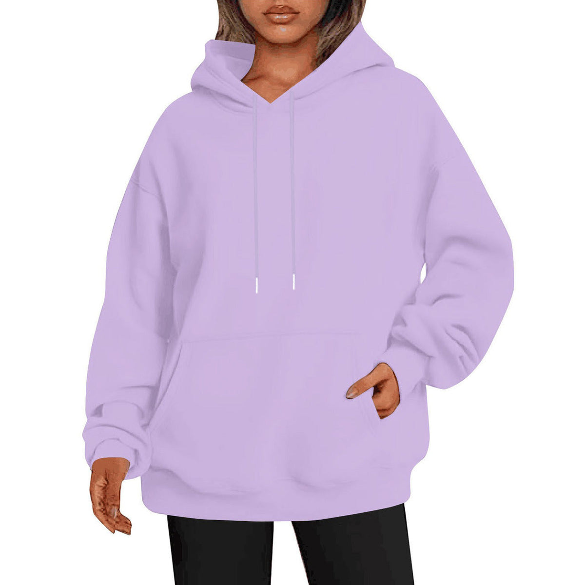 Robe à capuche oversized pour femmes avec poche kangourou, silhouette allongée et doux French-Terry Echo Archiv