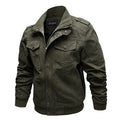 Veste de terrain pour hommes en toile robuste de style bomber avec épaulettes, fermeture éclair cachée et boutons-pression, Echo Archiv
