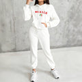 Ensemble de jogging à capuche pour femmes avec sweat à capuche douillet, poche kangourou, doublure douce brossée et impression Mexico - Echo Archiv