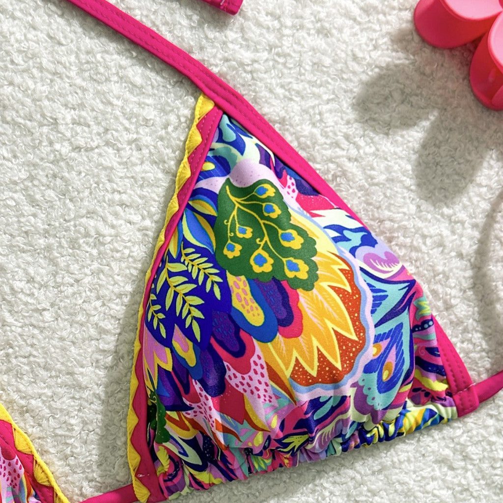 Bikini triangle pour femmes avec design floral et bretelles réglables Echo Archiv