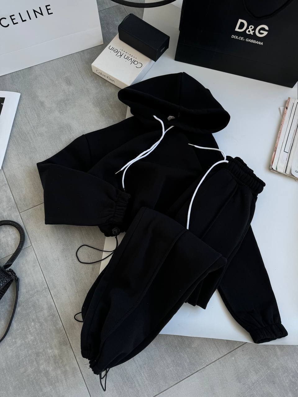 Ensemble Sweat à Capuche Oversize et Pantalon de Jogging pour Femmes avec Doublure Douce, Cordon Réglable et Taille Haute Echo Archiv
