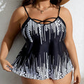 Tankini pour femmes avec bretelles tendance et design graphique créatif R&B