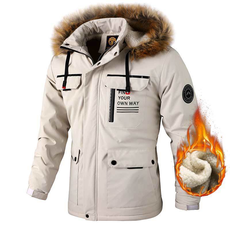 Parka Softshell urbaine pour hommes avec capuche, fermeture éclair à double sens dissimulée et poche sur le bras Echo Archiv