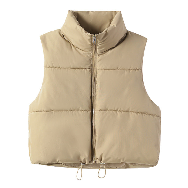 Gilet court matelassé pour femme avec col montant, fermeture éclair à double sens et ourlet ajustable Echo Archiv